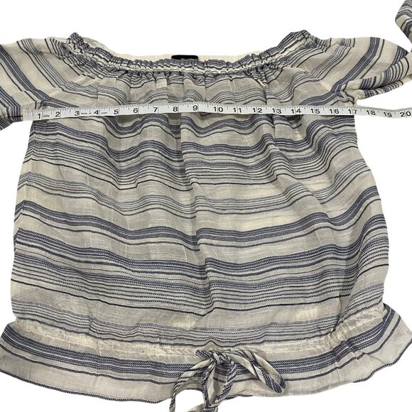 Theory Odettah Vall Striped Off Shoulder Top Size P (XS) - Picture 6 of 7